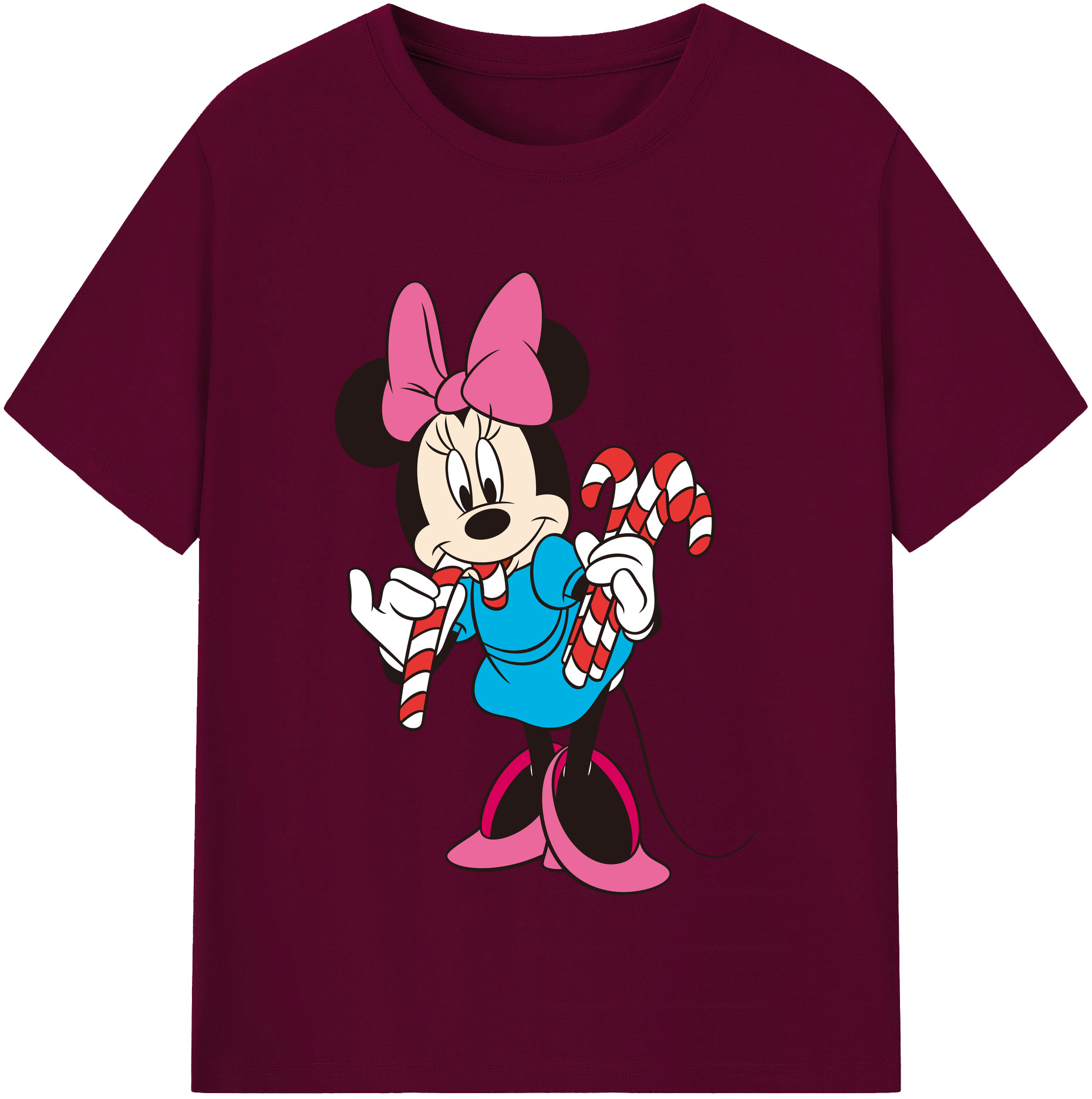 （画像用） ミッキーマウス Mickey Mouse レディースカジュアルプリントTシャツ（綿100％）